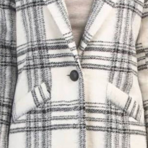 NWT RACHEL ZOE Black and White Plaid Coat - Picture 4 of 8